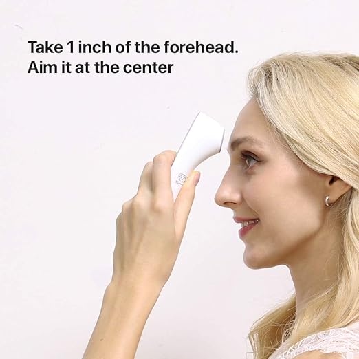 iHealth No-Touch Forehead Thermometer for Adults, Kids, Babies - 1s Fast Accurate, 3 Ultra-Sensitive Sensors, Quiet Vibration Feedback, Digital Large LED Digits, Easy to Use for Home & Nurses, PT3