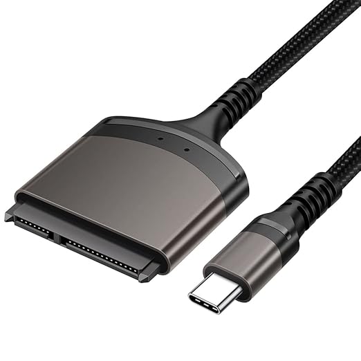 NFHK 5Gbps USB-C Type-C to SATA 22 Pin Adapter Cable for 2.5" Hard Disk Driver SSD Laptop