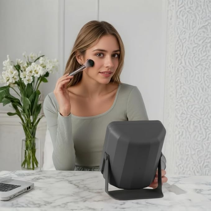 Non-Reversing Mirror with Authentic Image Reflection - Inverted Mirror for Clear, Accurate Makeup & Grooming, Desktop Vanity Essential