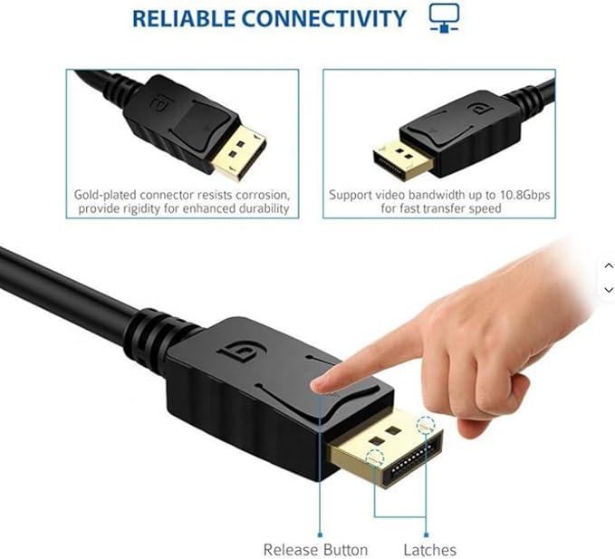 Kyper USKyper-1388 (1 Pack) DisplayPort DP to VGA Adapter Male to Female, 1080P Gold-Plated Converter for Computer Desktop Laptop Monitor Projector HDTV Compatible All Brands