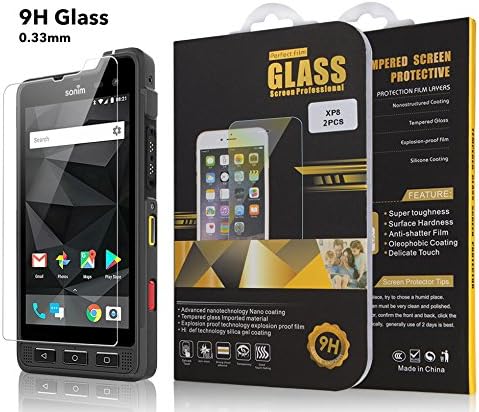 Nakedcellphone [2-PACK 9H Hard Tempered Glass Clear Screen Protector Guard for Sonim XP8 Phone, XP8800