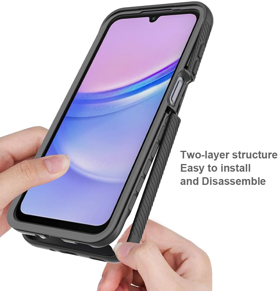 Heavy Duty Clear Case for Samsung Galaxy A16 5G - Rugged Anti-Slip Bumper, Anti-Scratch Armor Cover