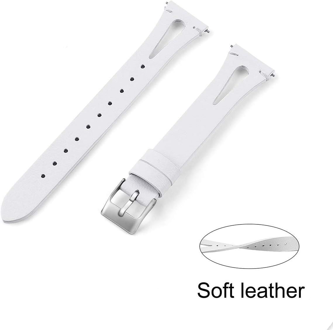 Lamshaw 22mm Slim Vintage Leather Strap for Faweio Smartwatch Bands, Compatible with IDW13/IDW16/IDW17/IDW19/IDW21/IDW26
