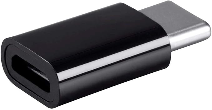 Monoprice USB-C to Micro B Adapter - Male-to-Female With Gold Plated Contacts, Compact and Portable, Black