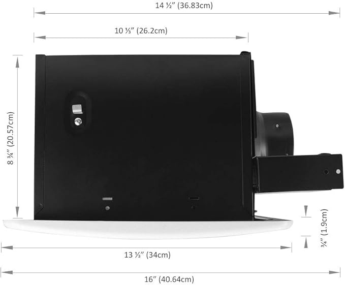 BV Bathroom Exhaust Fan 150CFM - Bathroom Fan,2.0 Sones, 4" Duct Collar| Energy-Saving Ventilation Fan- No Attic Access
