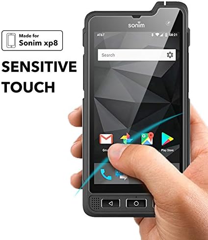 Nakedcellphone [2-PACK 9H Hard Tempered Glass Clear Screen Protector Guard for Sonim XP8 Phone, XP8800