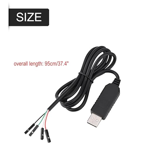 DEWIN USB to TTL Serial - Download Converter Cable Signal 4 Pin, PL2303HX RS232 Upgraded Converter USB to COM/TTL Serial Adapter STC Download Cable,95cm