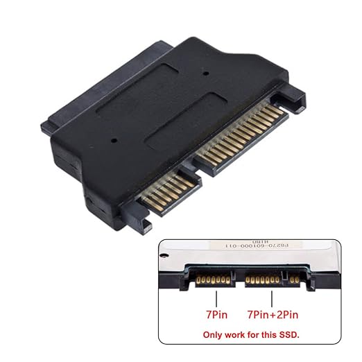 chenyang 1.8" Micro SATA 7+9 16Pin to 2.5" SATA 7+15 22Pin SSD HDD Hard Disk Drive Connector Adapter