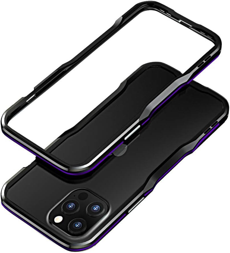 HENGHUI Aluminum Bumpers for iPhone 12 Pro Max 6.7-INCH, Metal Frame Bumper Cover with Shock Absorbent Slim Design