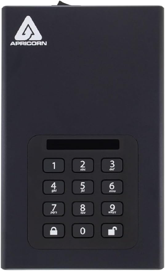 Apricorn 2TB Aegis Padlock DT 256-Bit Encrypted USB 3.0 Hard Drive (ADT-3PL256-2000)