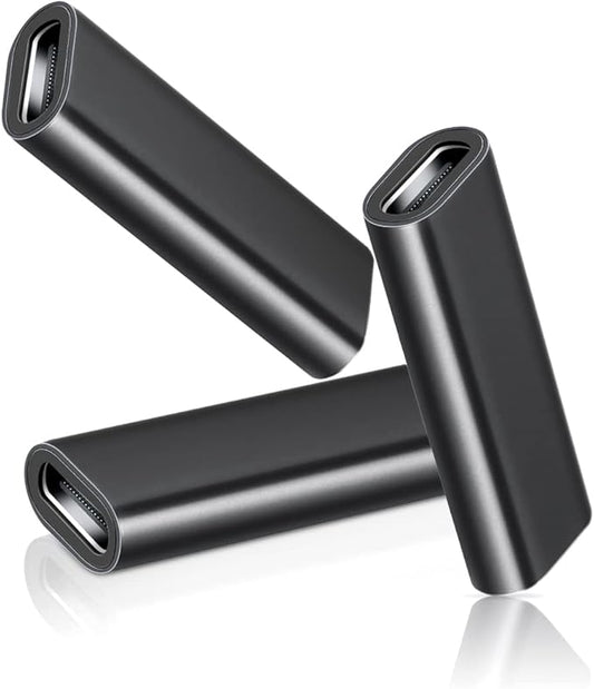 Basesailor USB C Female to Female Adapter 3-Pack,USBC 3.1 10Gbps 100W PD Coupler for Connecting Two Type C Cable,Thunderbolt 3 Compatible Extension Connector for USB-C Devi,iPhone 16