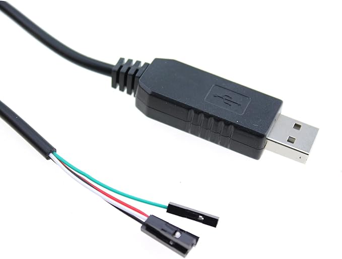TAODAN USB to TTL Serial 3.3V Adapter Cable TX/RX Signal 4 Pin 0.1 Inch Pitch Female Connector 1m Electronics Computers Accessories