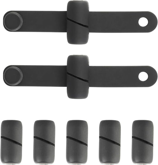 Bulletpoint Cable Organizer Kit - 7 Pack Rubber Cable Mangement with Self Adhesive for Securing Charging Wire/USB Cord/Power Cord in Car