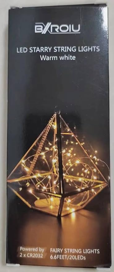 Fairy Lights CR2032 Battery Operated,6.6Ft/2Meter 20 LEDs Micro Silver Wire String Lights for Bedroom Christmas Party Wedding Decoration (Warm White, 6 Pack)
