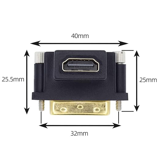 cablecc Up Angled 90 Degree DVI Male to HDMI Female Adapter for Computer & HDTV & Graphics Card