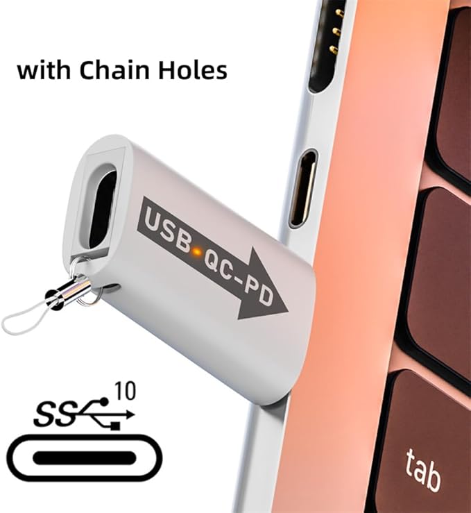 NFHK 2pcs/lot USB 2.0 A Male QC to PD USB-C Type C Female 5Gbps Data Power Adapter for Laptop Tablet Phone
