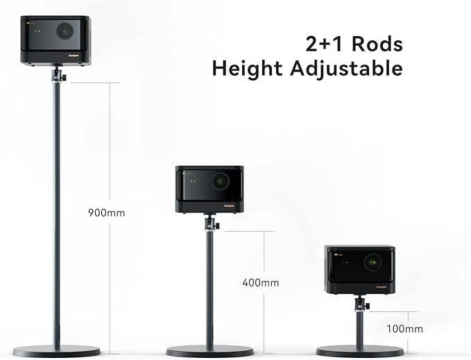 Dangbei Projector Floor Stand, Projector Mount, Height Adjustable 3.9-35.4 Inch, 360° Rotation 1/4" Screw Compatible with DBX3 Pro