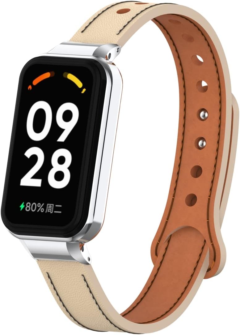 HOPMC Replacement Leather Band Wristband Accessories for Redmi SmartWatch 2 - Compatible with Metal Frame