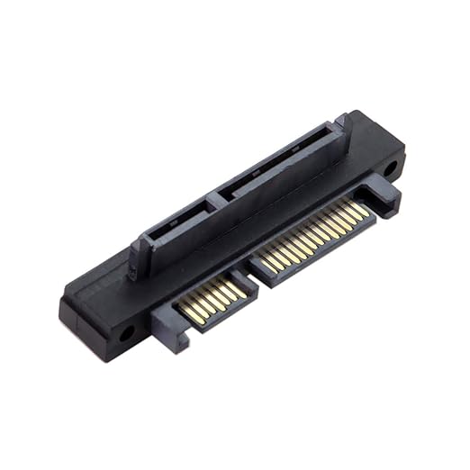 chenyang SATA 22Pin Male to Female 90 Degree UP Angled Gender Changer Connector Adapter for 2.5/3.5" Hard Disk Drive