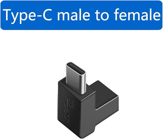 (2Packs USB C Male to Female Adapter,USB3.1 Support 10GBbps Rate,USB C Phone/Laptop Charging Port Converter,5V,3.3A