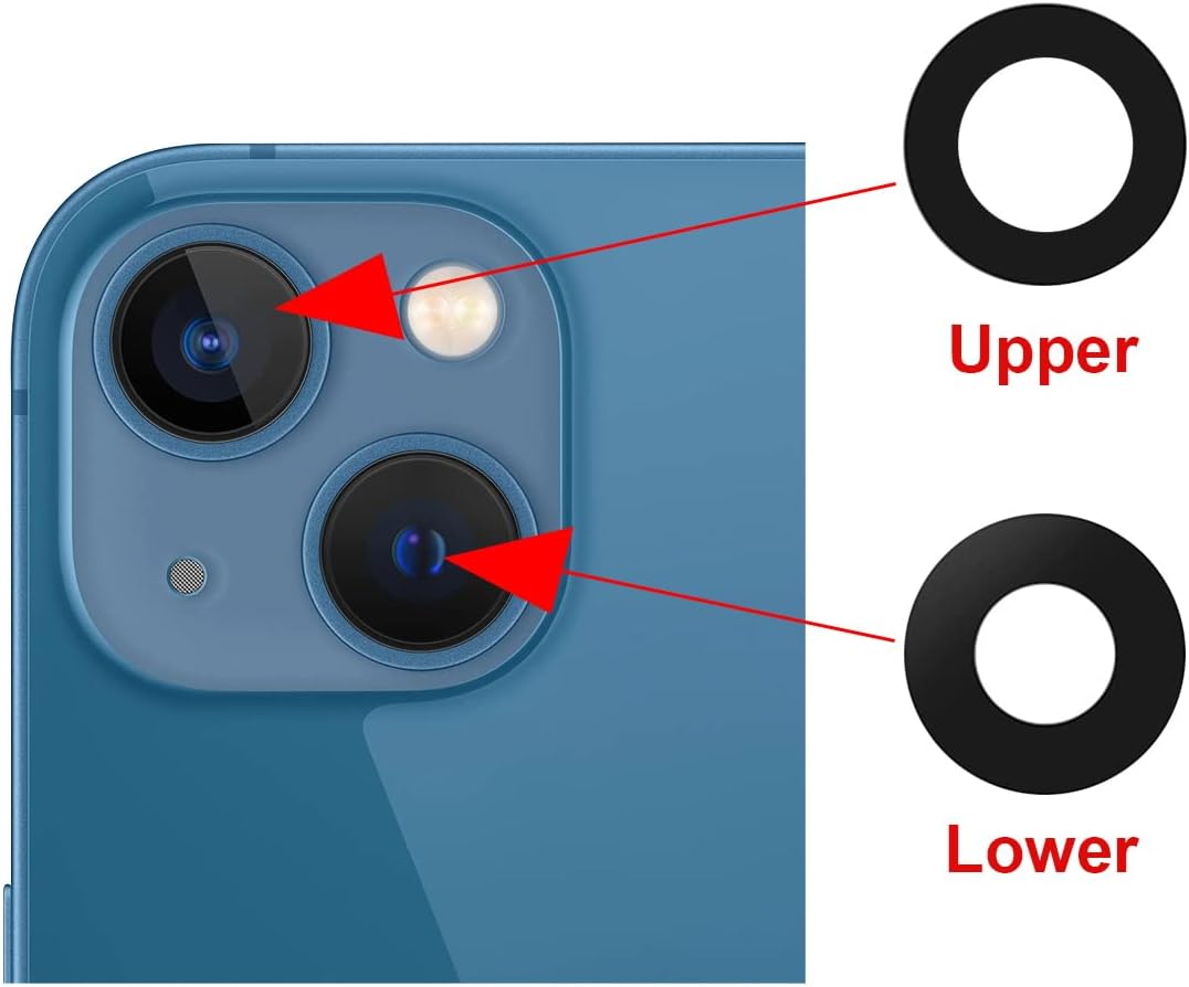 OEM Rear Back Camera Glass Lens Replacement for iPhone 13 and iPhone 13 Mini with Pre-Installed Adhesive and Repair