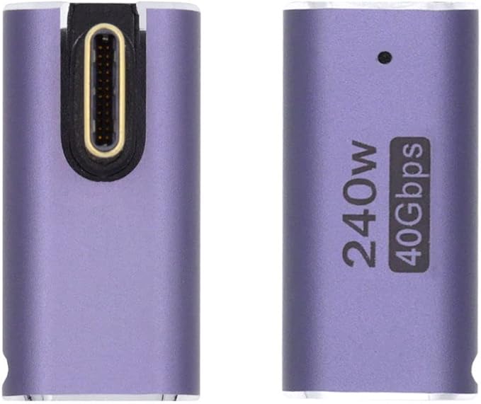 chenyang USB C Connector,USB4 Type C Male to Female 240W Power 40Gbps Data 8K Video Adapter Low Profile Angled for NS Phone Laptop