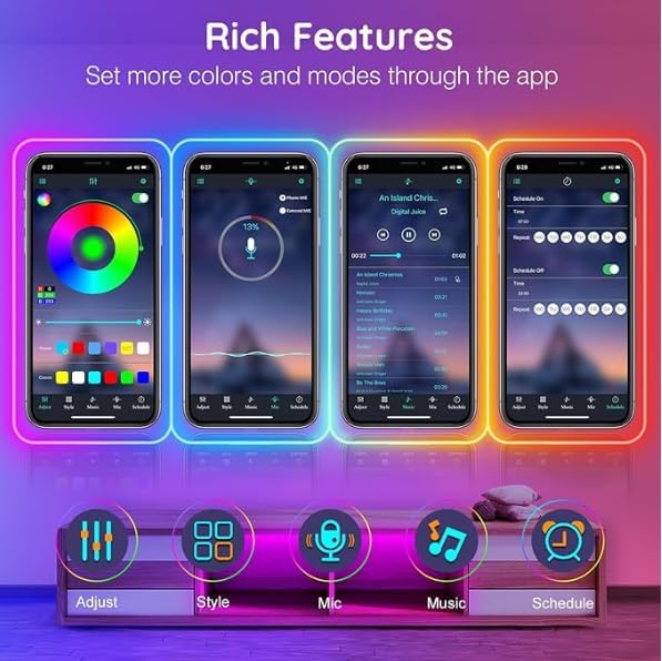 120Ft Neon Rope Lights,Flexible Led Rope Lights Control with App/Remote,Multiple Modes Rope Lights,IP65 Outdoor RGB Led Neons Lights,Music Sync Gaming Led Neon Light Strip for Bedroom Decor (120FT)