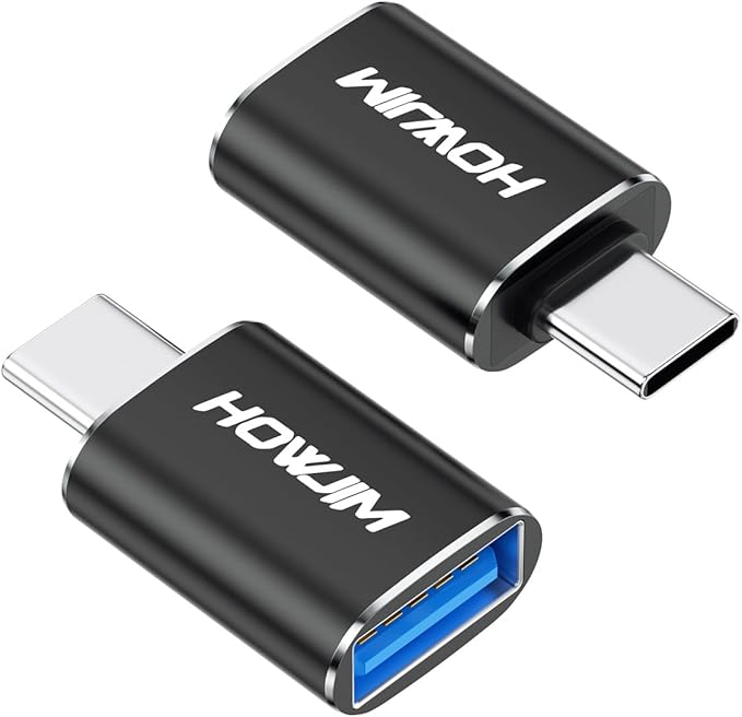 USB C to USB Adapter 2 Pack,Type-C Male to USB3.2 Female OTG Adapter,100W Fast Charging 10Gbps Transfer,USB A to USB C Adapter,M-acBook,Phone15 16 17,Pad,D-ell XPS,G-alaxy,X-peria,S-urface Black