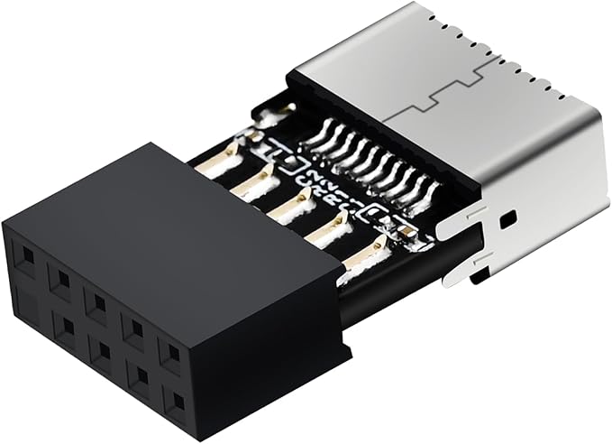 COMeap USB 2.0 to USB 3.2 Gen 1 Header Adapter for Mainboard with Type E Key-A Female Front Panel Socket to 9 Pin Header Internal Conversion Adapter