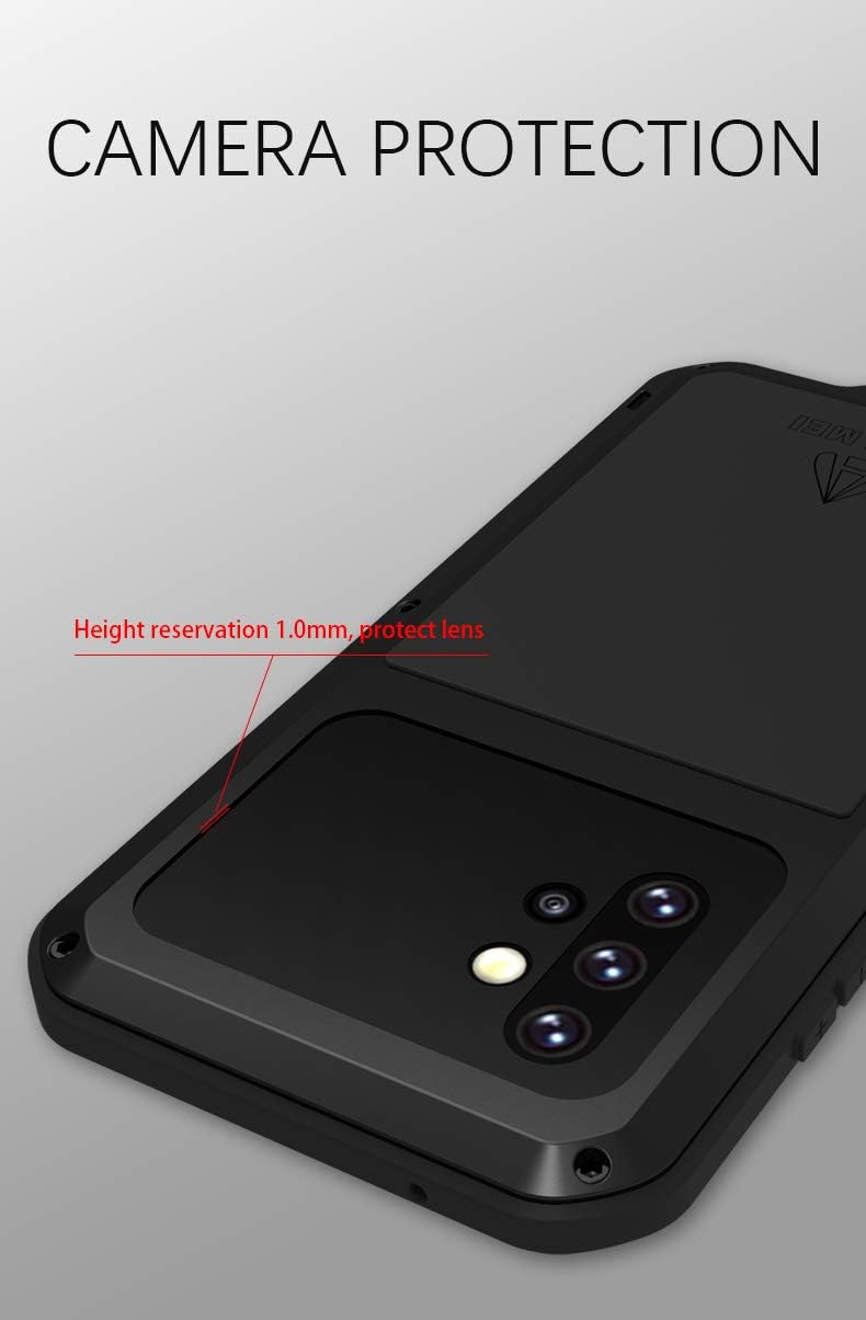 Love MEI Galaxy A52 Case, Outdoor Sports Waterproof Military Heavy Duty Shockproof Dust/Dirt Proof Hybrid Aluminum