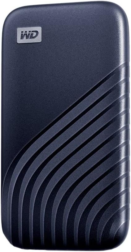 WD 2TB My Passport SSD Portable External Solid State Drive, Blue, Sturdy and Blazing Fast, Password Protection with Hardware Encryption - WDBAGF0020BBL-WESN