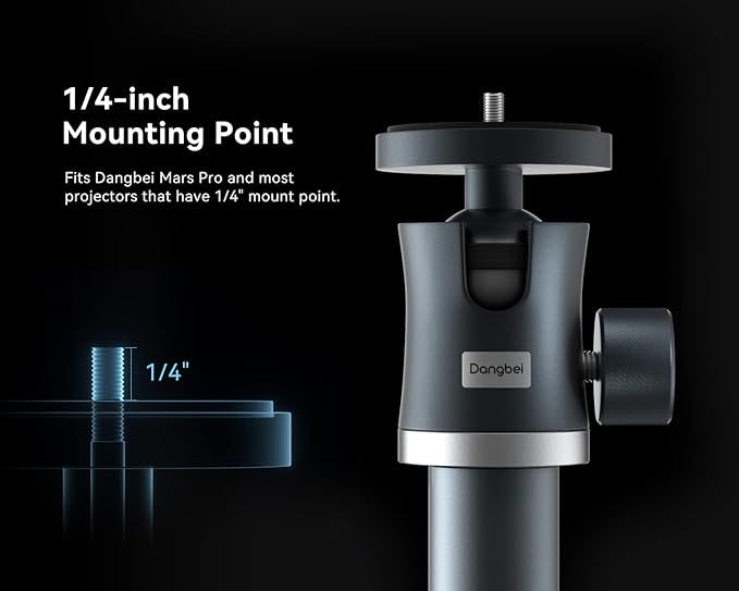 Dangbei Projector Floor Stand, Projector Mount, Height Adjustable 3.9-35.4 Inch, 360° Rotation 1/4" Screw Compatible with DBX3 Pro