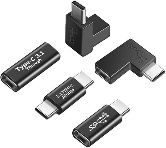 (5Packs USB C Full Function Adapter,USB3.1 Support 10GBbps Rate,USB C Phone/Laptop Charging Port Converter, 5V,3.3A