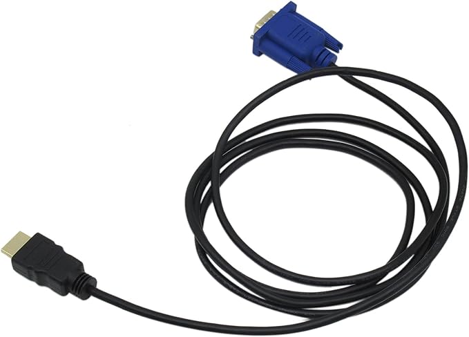 BLUE ELF HDMI to VGA Adapter Cable 6ft/1.8m Gold-Plated 1080P HDMI Male to VGA Male Active Video Converter Cord for Notebook PC DVD Player Laptop TV Projector Monitor Etc