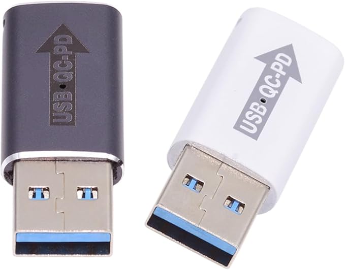 CY Adapter 2pcs/lot USB 2.0 A Male QC to PD USB-C Type C Female 5Gbps Data Power Adapter for Laptop Tablet Phone
