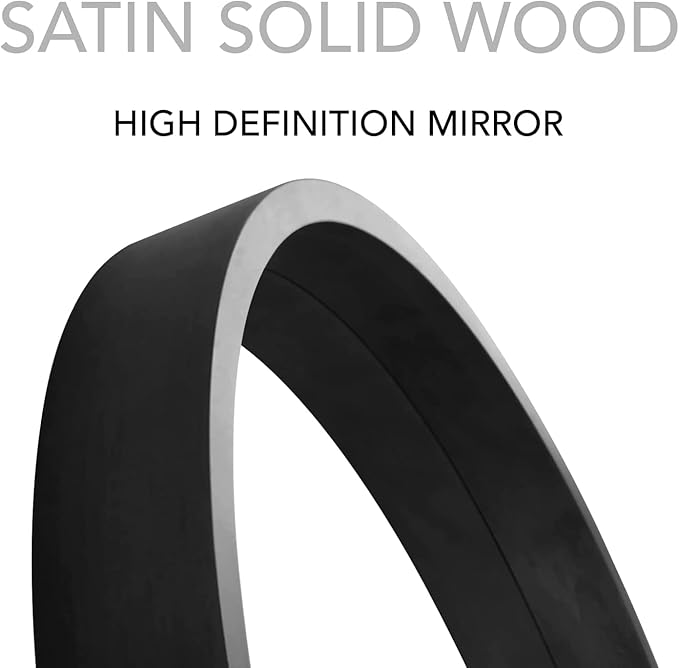 WallBeyond Black Round Mirror Wood Framed 28 inch Circle Wall Mirror for Bathroom Round Wall Mirror for Wall Decor, Vanity, Entryway Living Room
