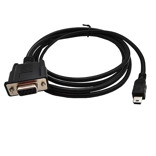 USB to RS232 Serial Adapter, Mini USB 5 Pin Male to DB9 9 Pin Female Serial Converter Cable 1.8M/6Feet