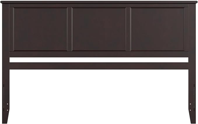 AFI, Madison King Solid Wood Panel Headboard with Attachable Charger, Espresso