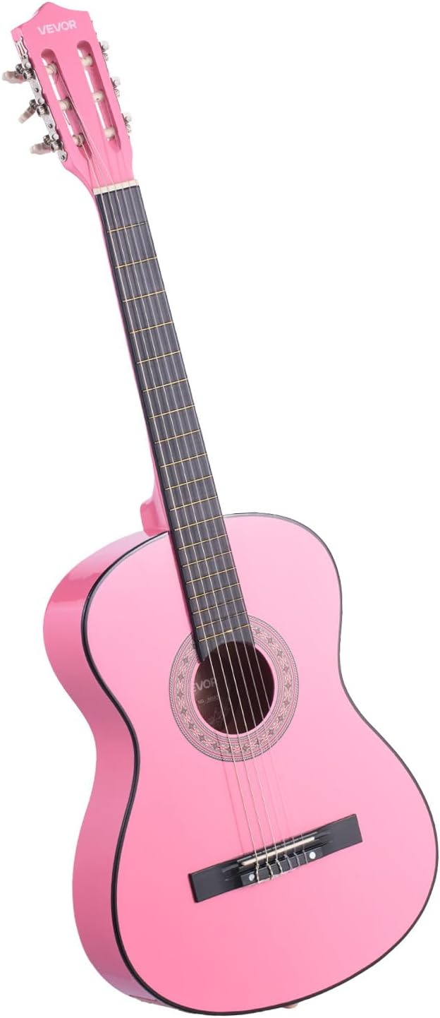VEVOR Acoustic Guitar, Classical Guitar Starter Kit for Beginners, with Nylon Strings, Basswood Guitar, for Kids Adults Girls Boys Students