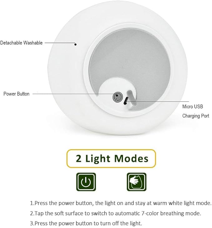 Litake Kitty Night Light, USB Rechargeable Silicone Cute Cat Night Light for Kids Baby Children, 7-Color Changing LED Cat Lamp Nursery Nightlights for Kids Bedroom (Celebrity)