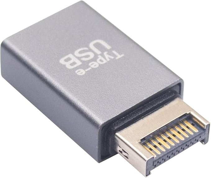 Duttek USB 3.1 Motherboard Adapter Converter 1 Pack, 10Gbps High Speed 3.1 USB Type-E Male to USB3.0 Female Motherboard Internal Adapter for Computer.
