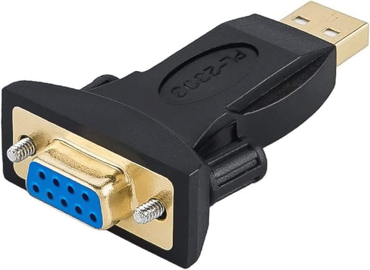 CableCreation USB to RS232 Adapter with PL2303 Chip, USB to DB9 Serial Female Converter Compatible with Windows 10, 8.1, 8, 7, Vista, XP, Linux and Mac OS X 10.6 and Above,Black