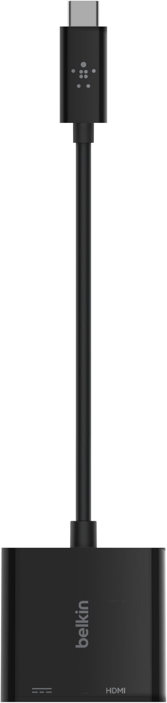 Belkin USB C to HDMI Adapter + USBC Charging Port to Charge While You Display, Supports 4K UHD Video, Passthrough Power up to 60W for Connected Devices, Compatible with MacBook, iPad, Windows