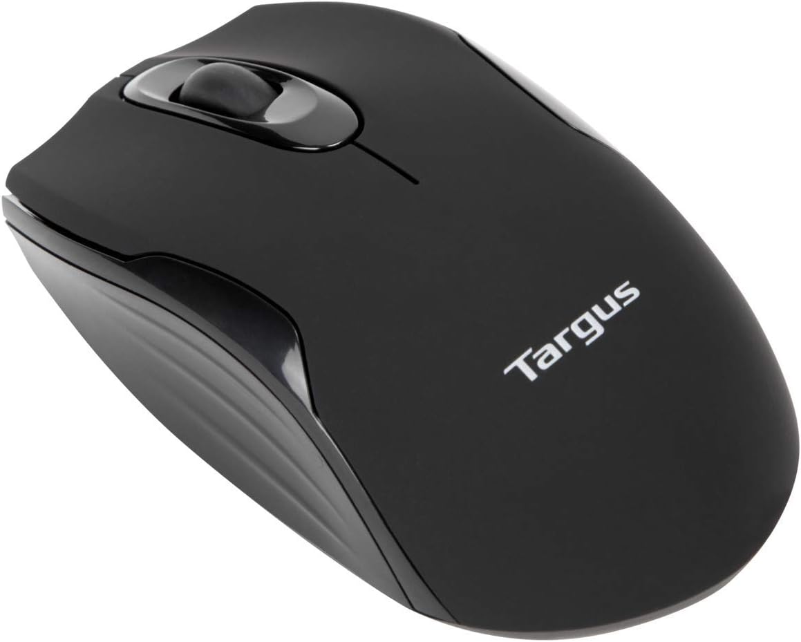 2.5-Foot (AMU75US) Targus Compact Mouse with Blue Trace Technology for Tracking and Retractable USB Cord, Black