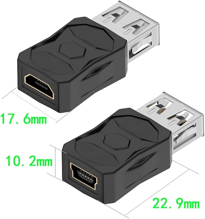 USB 2.0 Adapter Set USB/Type C/Micro/Mini Male to Female Converter Connector (12 pcs)