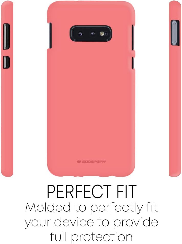 GOOSPERY Soft Feeling Jelly Case for Samsung Galaxy S10e (2019), Silky Slim Bumper Cover (Flamingo)