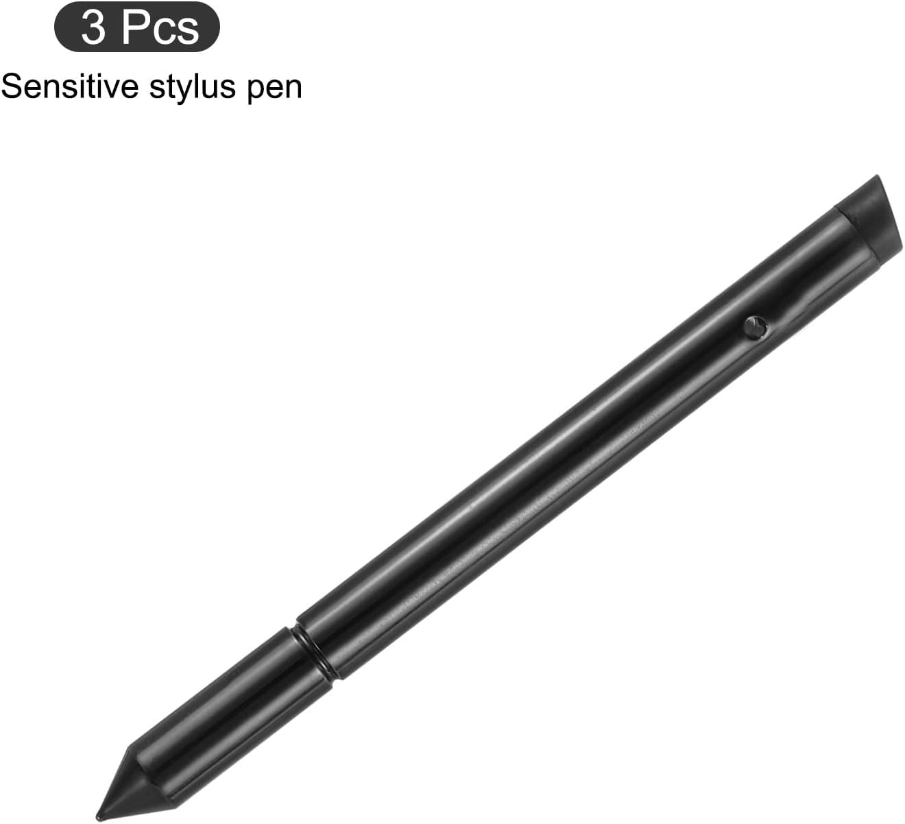 MECCANIXITY 3pcs 2 in 1 Touch Screen Pen, Resistive Stylus Pen with Resistance Capacitive Tips, Universal, Black