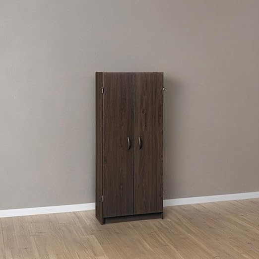 ClosetMaid Pantry Cabinet Cupboard with 2 Doors, Adjustable Shelves Standing, Storage for Kitchen, Laundry, or Utility Room, Espresso