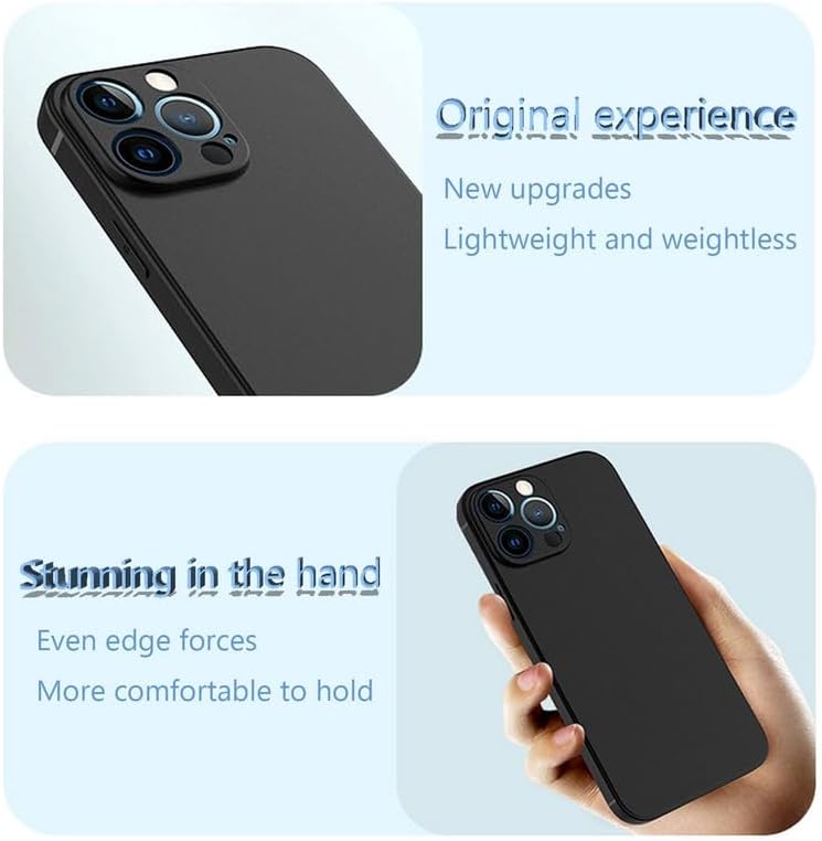 Phone Case for BLU View 4 (6.1") with 1X Tempered Glass Screen Protector, Ultra Thin Shockproof Black Soft Silicone