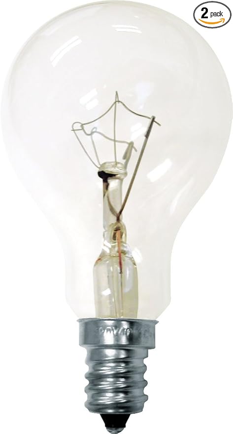 GE Lighting Decorative A15 Incandescent Ceiling Fan Light Bulb, 40-Watts, Crystal Clear, 2-Pack